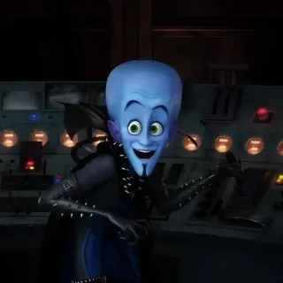 🌟 39819817 Megamind Megamind, Blu, Cattivo, Supercattivo, Cartone animato, Animazione, Film, Personaggio telegram sticker