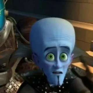 🌟 3cd885ad Megamind Megamind, animato, personaggio, blu, cattivo, divertente telegram sticker