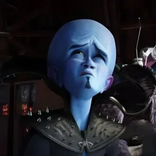 🌟 c1c5a716 Megamind Megamind, blu, cartone animato, cattivo, espressione, animazione telegram sticker