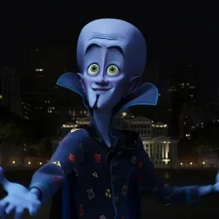 🌟 fd1ebbd5 Megamind Megamind, animazione, cattivo, divertente, personaggio, Dreamworks telegram sticker