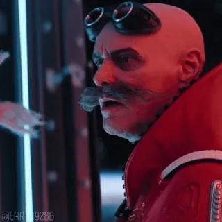 🤨 20c0e0f8 Dr. Robotnik Sonic the Hedgehog Dr. Robotnik, Sonic, Jim Carrey, cattivo, personaggio, scienziato whatsapp sticker