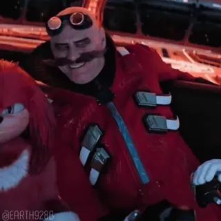 😱 39d25f61 Dr. Eggman Sonic the Hedgehog @EARTH9280 Dr. Eggman, Sonic, cattivo, film, personaggio, Knuckles whatsapp sticker