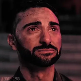 😢 3e4d3fb8 @EARTH9288 uomo, triste, piangendo, emotivo, faccia, ritratto whatsapp sticker