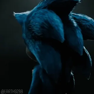 🙂 651cb43c @EARTH9288 sonic the hedgehog, sonic, blu, videogioco, film whatsapp sticker