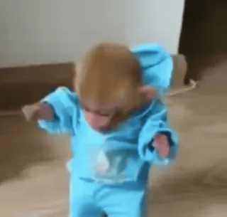 😐 7742942f Affe, Tanzend, Tier, Niedlich, Kapuzenpullover telegram sticker