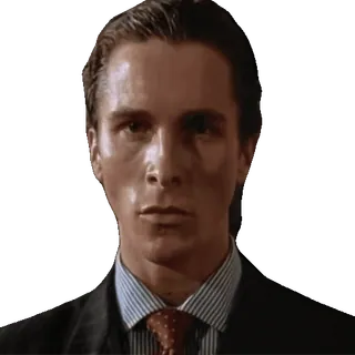🤩 1067bb7b Patrick Bateman American Psycho патрик бэйтмен, американский психопат, кристиан бэйл, яппи, 80-е, фильм, персонаж telegram sticker