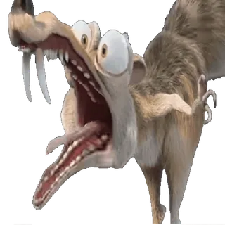 🤩 6713d719 Scrat Ice Age скрэт, ледниковый период, белка, мультфильм, анимация telegram sticker