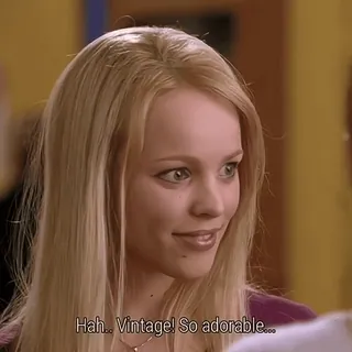 ♥️ 5451dae3 Regina George Mean Girls Hah.. Vintage! So adorable... movie, mean girls, regina george, vintage, adorable, teen movie telegram sticker