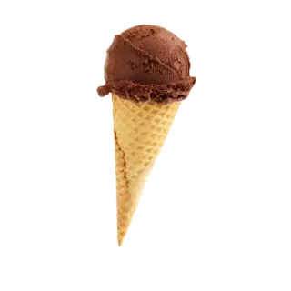 🌟 45480408 sorvete, sorvete de chocolate, casquinha de sorvete, sobremesa, comida, guloseima, doce telegram sticker