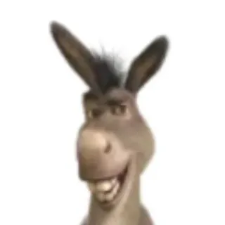 👍 175f1347 Donkey Shrek осел, Шрек, Dreamworks, мультфильм, фильм, персонаж whatsapp sticker