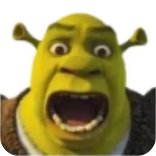 👍 178844ee Shrek Шрек, огр, Dreamworks, фильм, мультфильм, персонаж, смешной, мем whatsapp sticker