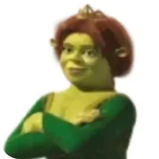 👍 2d7c7693 Princess Fiona Shrek принцесса, фиона, шрек, огр, мультфильм, фильм, dreamworks whatsapp sticker