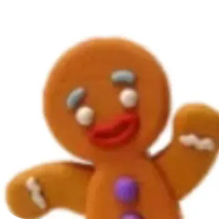 👍 79e846f1 Gingerbread Man Shrek пряничный человечек, Шрек, печенье, мультфильм, персонаж, анимированный whatsapp sticker