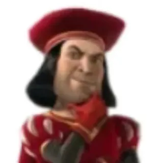 👍 ab89934e Lord Farquaad Shrek Лорд Фаркуад, Шрек, Фильм, Персонаж, Анимация, Мем whatsapp sticker