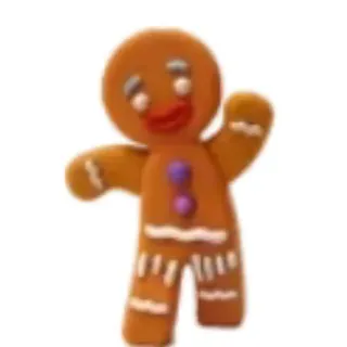 👍 c2945a9e Gingerbread Man пряничный человечек, рождество, печенье, шрек, мультфильм, десерт, сладкий whatsapp sticker