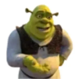👍 da00c154 Shrek огр, мультфильм, фильм, Dreamworks, персонаж, анимация, зеленый whatsapp sticker