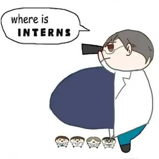 😔 36862a8d where is INTERNS becarios, dibujos animados, trabajo, humor telegram sticker
