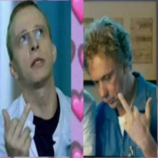 😍 d24ad57d Prison Break dedo corazón, gesto ofensivo, fuga prisión, serie tv telegram sticker