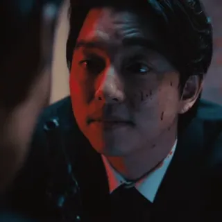 ☠️ 7bed012d Mann, Blut, Gesicht, Porträt, Dunkel, Ernst telegram sticker