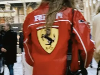 🏎️ cf01df78 Ferrari เฟอร์รารี่, รถ, โลโก้, เสื้อแจ็คเก็ต, แข่งรถ, สีแดง telegram sticker