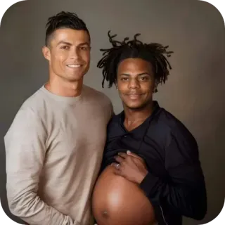 💇 146d5000 Cristiano Ronaldo футбол, беременность, смешной, мем, портрет telegram sticker