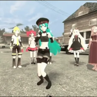 🌟 948e7896 Hatsune Miku anime, vocaloid, dancing, characters, digital art, music, virtual idol whatsapp sticker