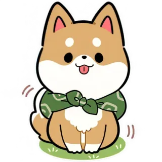 😝 a6408802 Hund, Shiba Inu, süß, kawaii, Tier, Aufkleber telegram sticker