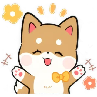 🥳 abf485e1 Hund, Tier, süß, Aufkleber, Cartoon, freundlich, Welpe telegram sticker