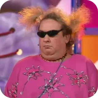 🗿 89cfd054 мужчина, солнцезащитные очки, смешной, портрет, блондин, розовая рубашка, человек, взрослый telegram sticker