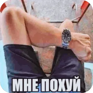 🫥 47da79cf МНЕ ПОХУЙ indifference, attitude, Russian, meme, expression telegram sticker