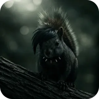 🃏 86a08cc0 белка, панк, эмо, животное, ошейник, тёмный, природа telegram sticker