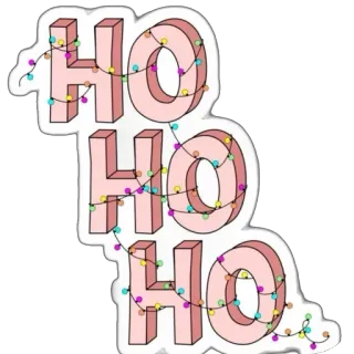 🎄 1d3f089c HO HO HO ho ho ho, natale, vacanze, luci, festivo, inverno whatsapp sticker