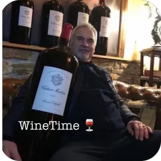 🍹 adba8aec WineTime vino, alcol, bottiglia, festa, relax whatsapp sticker