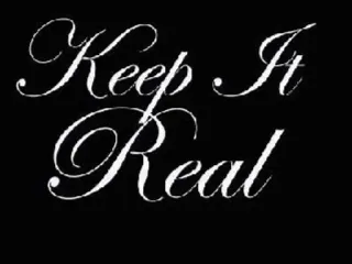 🌫️ 34193aca Keep It Real reste vrai, phrase, expression, noir et blanc, texte whatsapp sticker