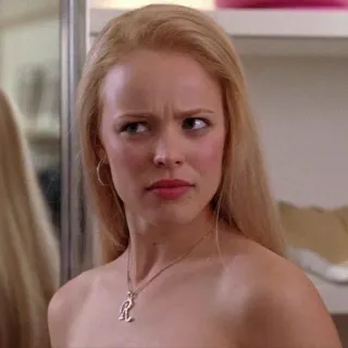 🤨 ae1a1ec5 Regina George Mean Girls film, Mean Girls, Regina George, Rachel McAdams, blonde, mème whatsapp sticker