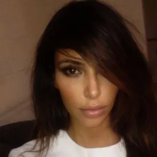 🌟 ba762e8f femme, brune, portrait, selfie, beauté, mannequin whatsapp sticker