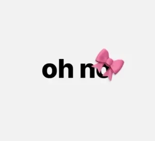 🌟 e0834948 oh no oh non, nœud rose, mignon, expression, oh, non whatsapp sticker