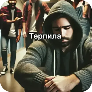 🥺 6e0d4928 Терпила perundungan, sedih, korban, penghinaan, depresi telegram sticker