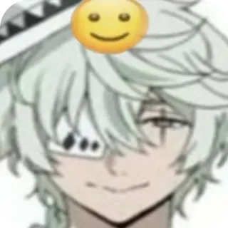 🙂 80686f7c Anime, Karakter, Senyum, Emoji telegram sticker