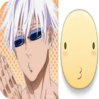 😗 8bca80c9 Satoru Gojo Jujutsu Kaisen anime, gojo, gojo satoru, jujutsu kaisen, kacamata, karakter telegram sticker