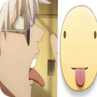 😛 e5af5dcf lidah, emoji, wajah, menjulurkan lidah telegram sticker