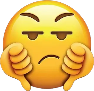 👎 18b9ea2a 이모지, 싫어요, 반대, 부정적, 나쁨, 소셜 미디어 telegram sticker