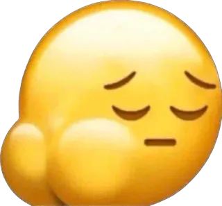 🍑 3a08ad52 이모지, 슬픈, 뿌루퉁, 불행한, 노란색 telegram sticker