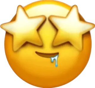 🤩 659e6a6c 이모지, 별, 침 흘리는, 반짝이는 눈, 욕정, 욕망 telegram sticker