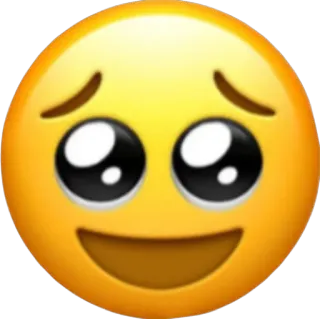 🥹 9ca34966 이모지, 얼굴, 행복, 귀여운, 미소 telegram sticker