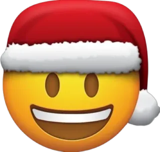 🎅 ef8366c7 이모지, 크리스마스, 산타 모자, 미소, 행복, 축제 telegram sticker