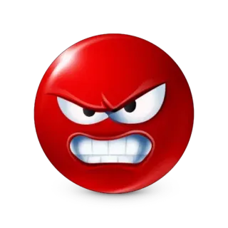 🤬 363b4d7c bravo, vermelho, rosto, emoji, irritado, frustrado telegram sticker