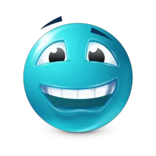 😊 5c012717 Emoji, Smiley, Rosto, Feliz, Desenho animado, Azul telegram sticker