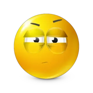 🤨 86a3cf40 Emoji, Rosto, Amarelo, Expressão, Humor, Desaprovação, Ceticismo telegram sticker