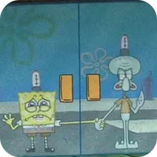 😭 1629be34 Spongebob Spongebob Squarepants Bob Esponja, dibujos animados, animación, Calamardo, triste, parar whatsapp sticker